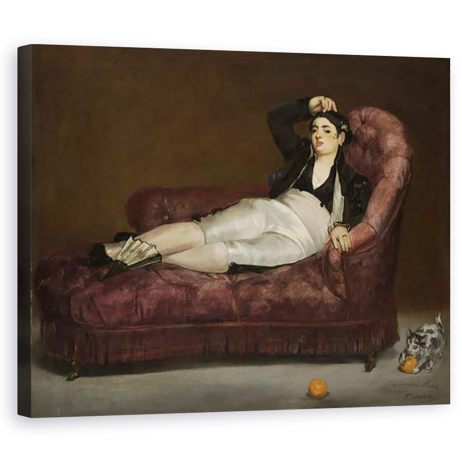Tablou canvas - Edouard Manet - inchis tanara femeie in costum spaniol, 60 x 75 cm