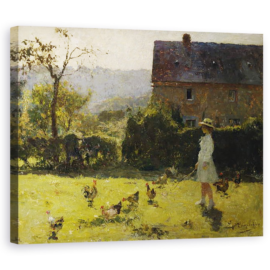 Tablou canvas - Evariste Carpentier - Langa ferma, 40 x 50 cm