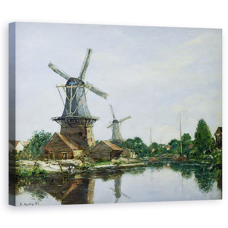 Tablou canvas - Eugene Louis Boudin - Mori de vant olandeze, 60 x 75 cm