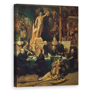 Tablou canvas - Felix Elie Regamey - Delegatii coloniali si feribotul Jules 1832-93 1892, 60 x 75 cm Tablou canvas - Felix Elie Regamey - Delegatii coloniali si feribotul Jules 1832-93 1892, 60 x 75 cm