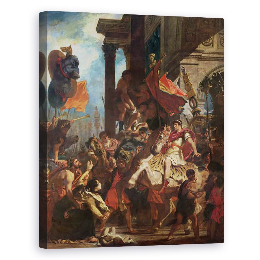 Tablou canvas - Ferdinand Victor Eugene Delacroix - Justitia lui Traian 53-117 1840, 60 x 75 cm