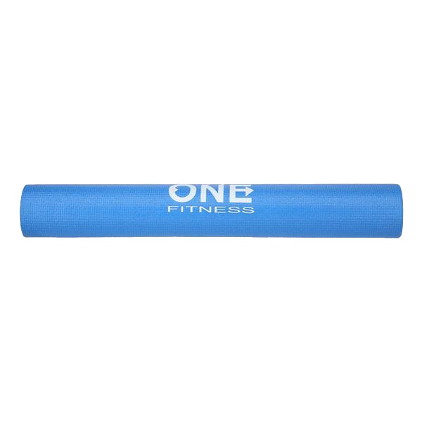 Saltea fitness/yoga/pilates One Fitness YM01, 183x61x0.3 cm, PVC, albastru