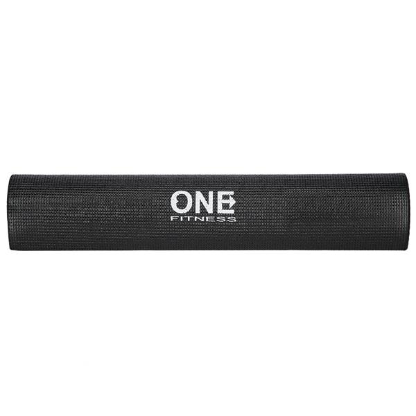 Saltea fitness/yoga/pilates One Fitness YM02, 183x61x0.6 cm, PVC, negru