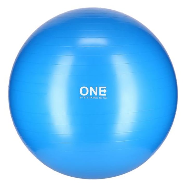 Фитнес топка One Fitness, Фитнес/йога/пилатес, 75 см, Син