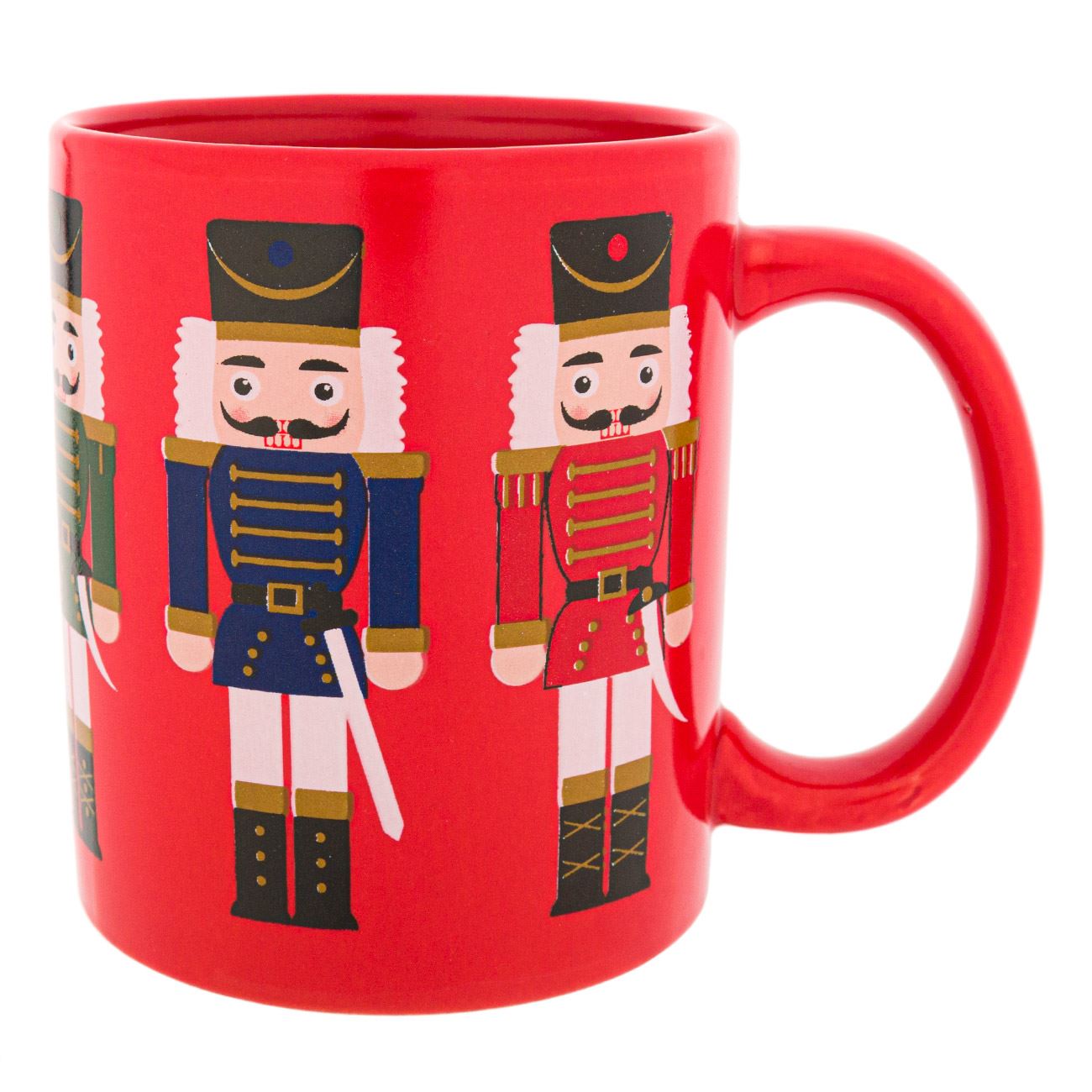 Cana Ceramica, model de Craciun cu Spargatorul de Nuci, 390 ml, Rosu