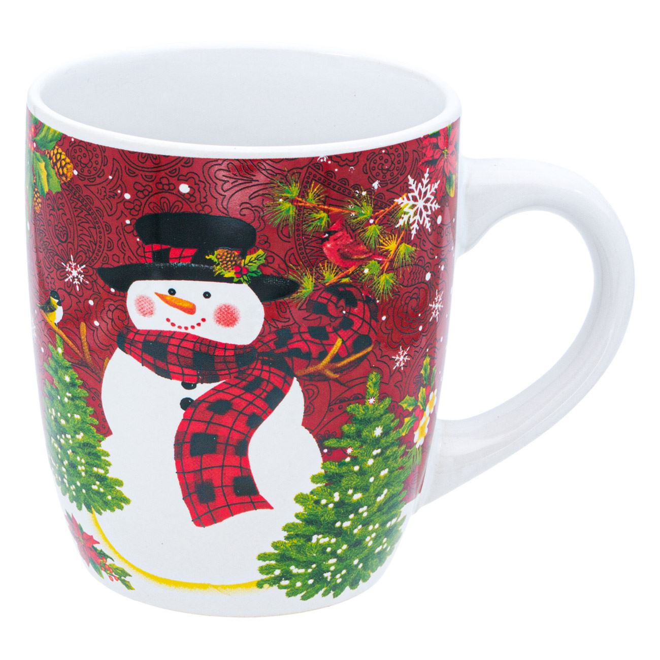 Cana Mare de Ceramica, model de Craciun cu Om de Zapada, 770 ml, Multicolor