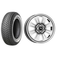 Roata completa Dacia Logan, Renault Clio janta otel ALCAR 131800 6x15 + anvelopa Iarna GT Radial WinterPro2 185/65R15 88T