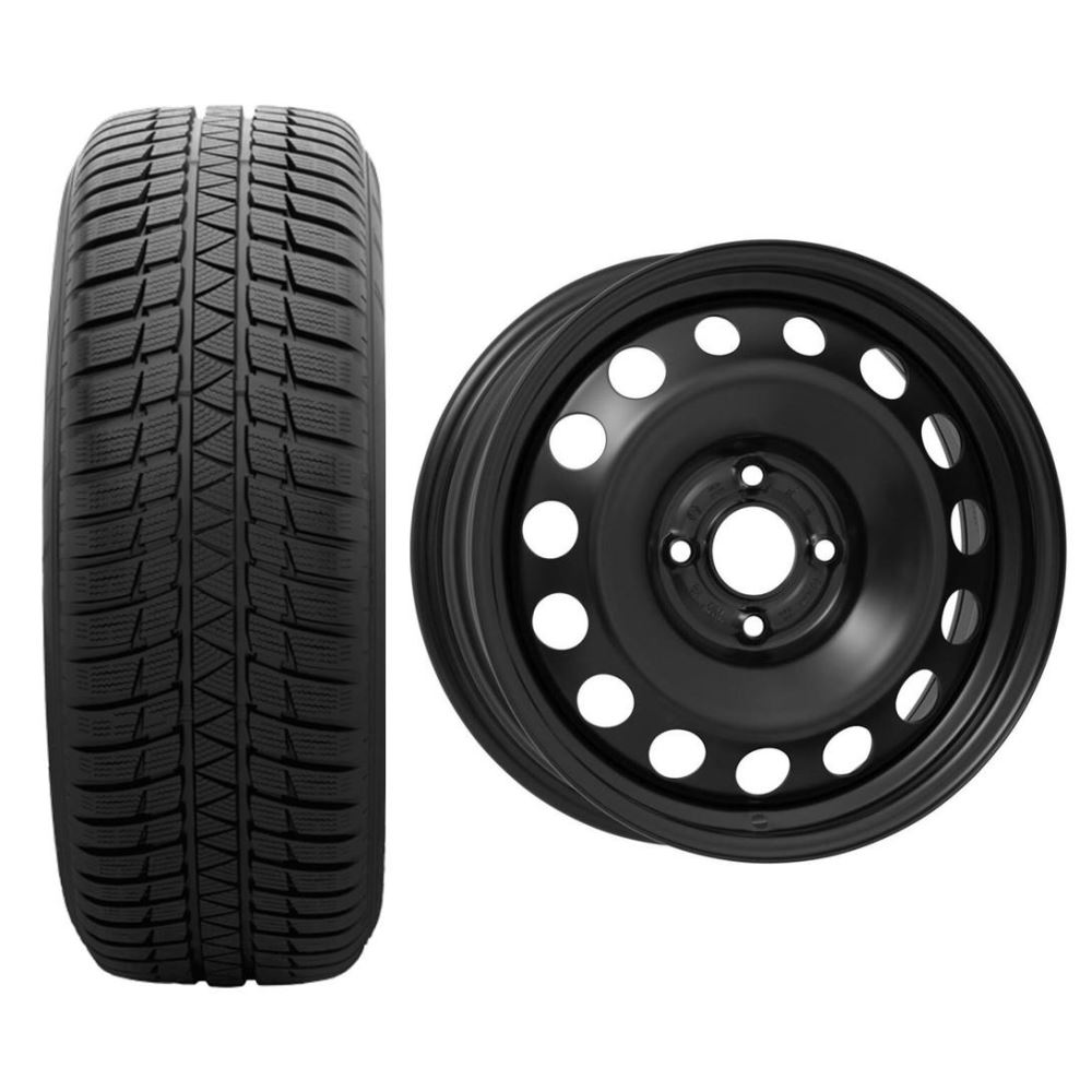 Roata completa Ford Ecosport janta otel ALCAR 7442 6.5x16 + anvelopa Iarna Sumitomo WT200 205/60R16 96H + Senzor presiune ALCAR