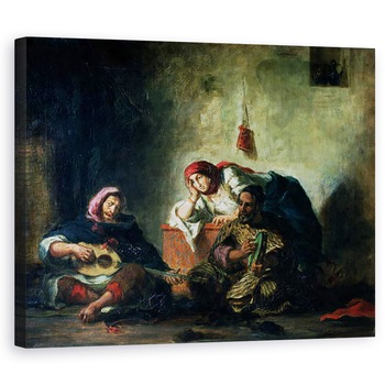 Tablou canvas - Ferdinand Victor Eugene Delacroix - Muzicieni evrei in Mogador, 40 x 50 cm Tablou canvas - Ferdinand Victor Eugene Delacroix - Muzicieni evrei in Mogador, 40 x 50 cm
