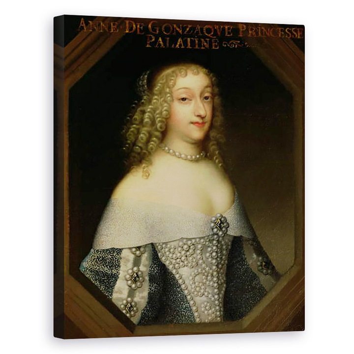 Картина на платно - Френска школа - Ан дьо Гонзага 1616-84 Принцеса Палатинска, 60 x 75 cm