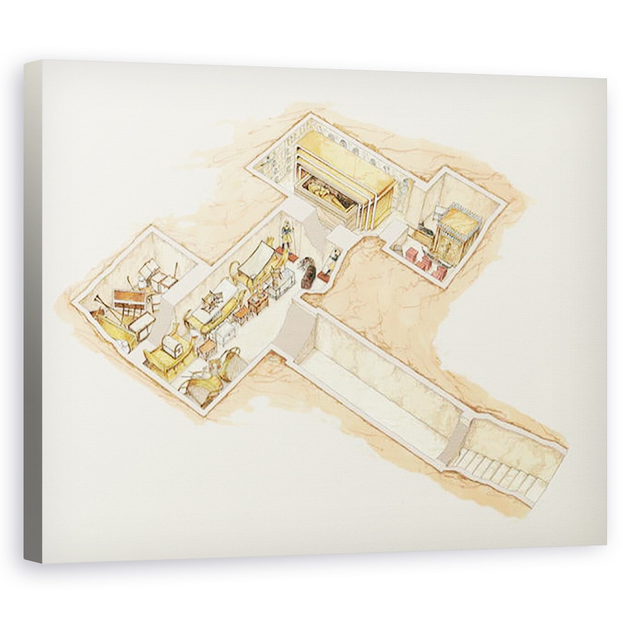 Tablou canvas - Fernando Aznar Cenamor - Tutankhamuns Tomb, 80 x 100 cm