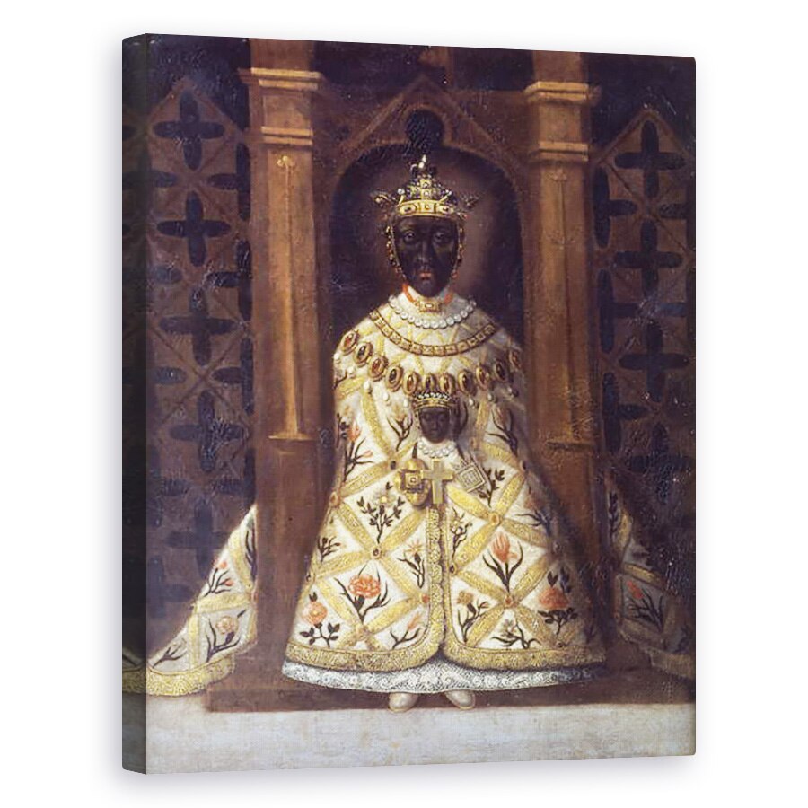 Tablou canvas - Scoala Franceza - Fecioara Neagra din Chadaraita dat de Ludovic al XI-lea 1423-83, 40 x 50 cm