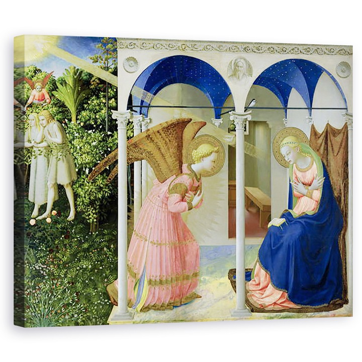Fra Angelico - Az Angyali üdvözlet, Vászonkép, 60 x 75 cm