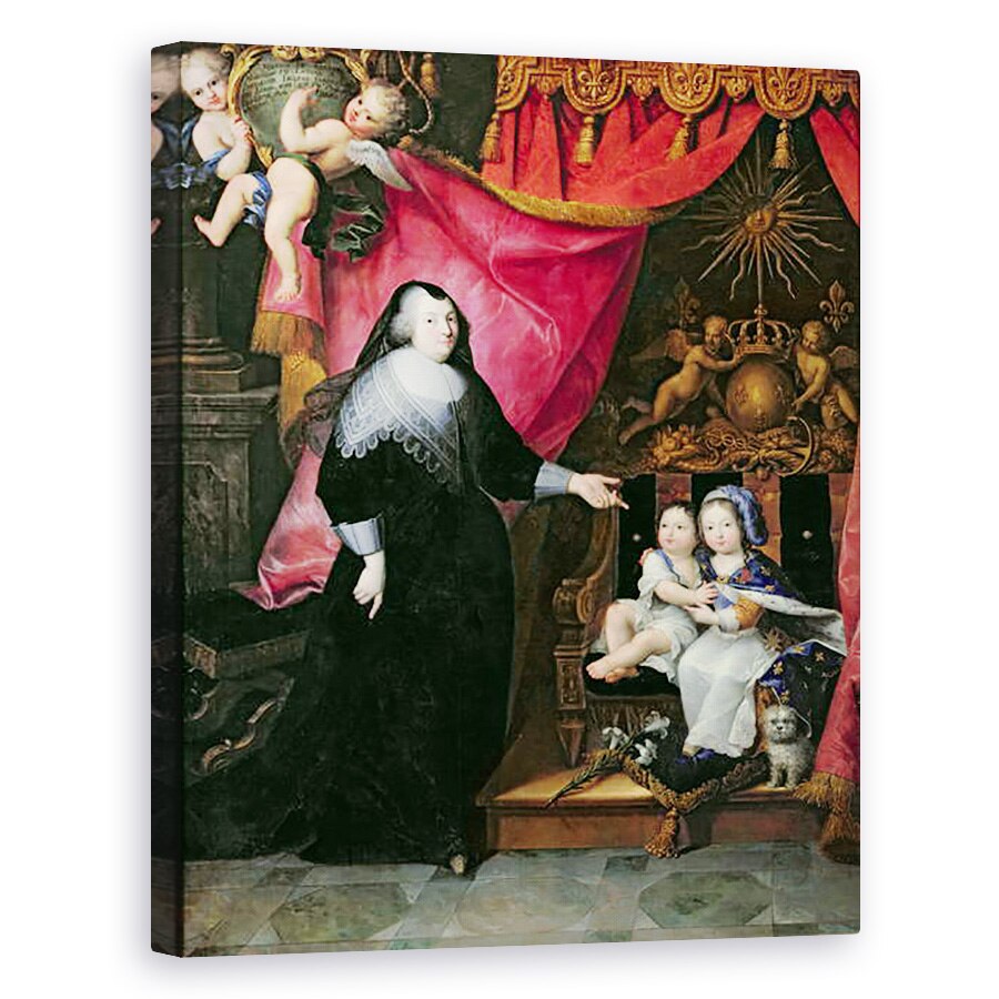 Tablou canvas - Scoala Franceza - Madame de Lansac 1582-1657 si Copiii Frantei, 60 x 75 cm