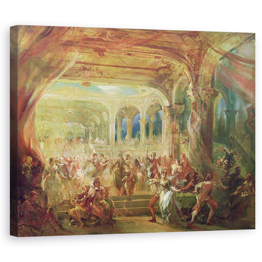 Tablou canvas - Scoala Franceza - Balul la Opera de Paris in timpul celui de-al doilea imperiu, 60 x 75 cm