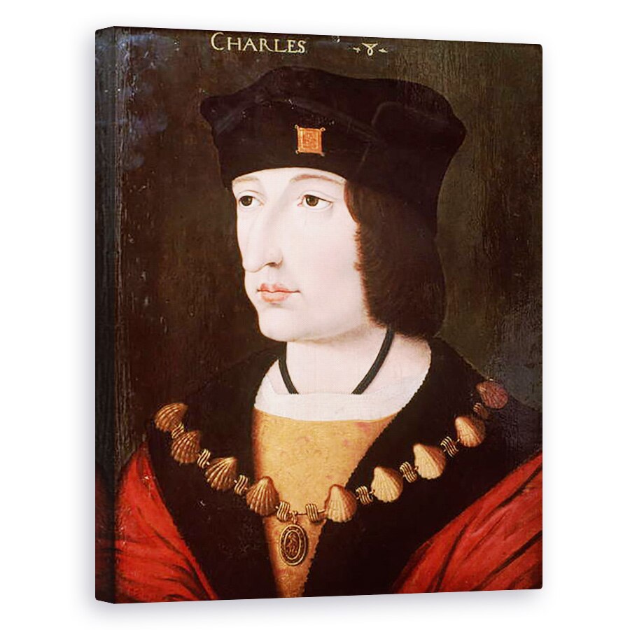 Tablou canvas - Scoala Franceza - Carol al VIII-lea al Frantei, 60 x 75 cm