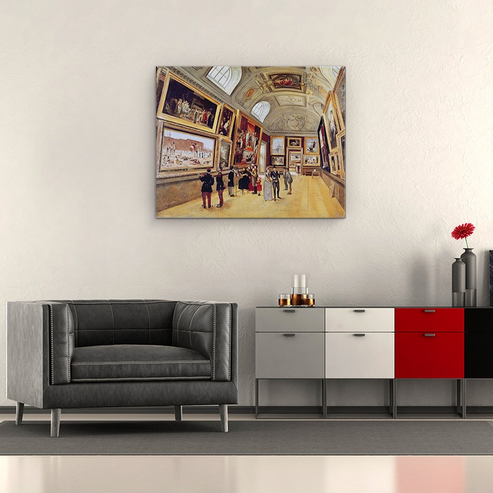 Tablou canvas - Scoala Franceza - Vedere de o camera in Musee du Luxembourg in Paris in 1883-85, 40 x 50 cm