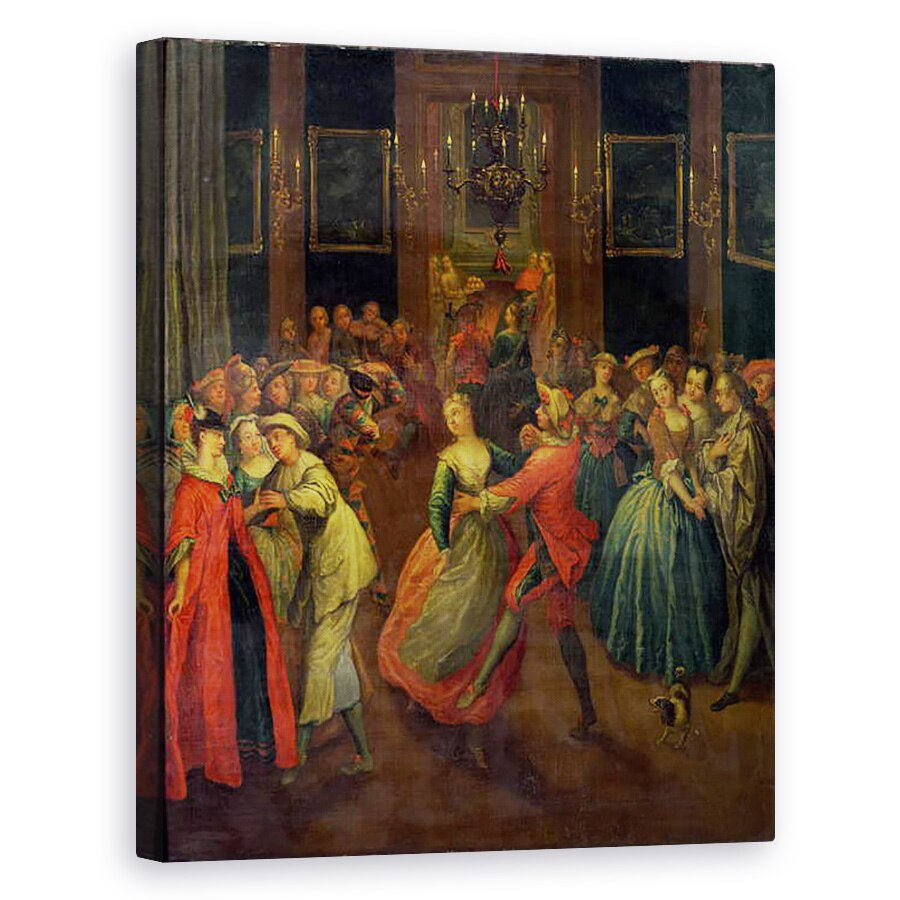 Tablou canvas - Henri J. van Blarenberghe - Balul Costumului, 40 x 50 cm