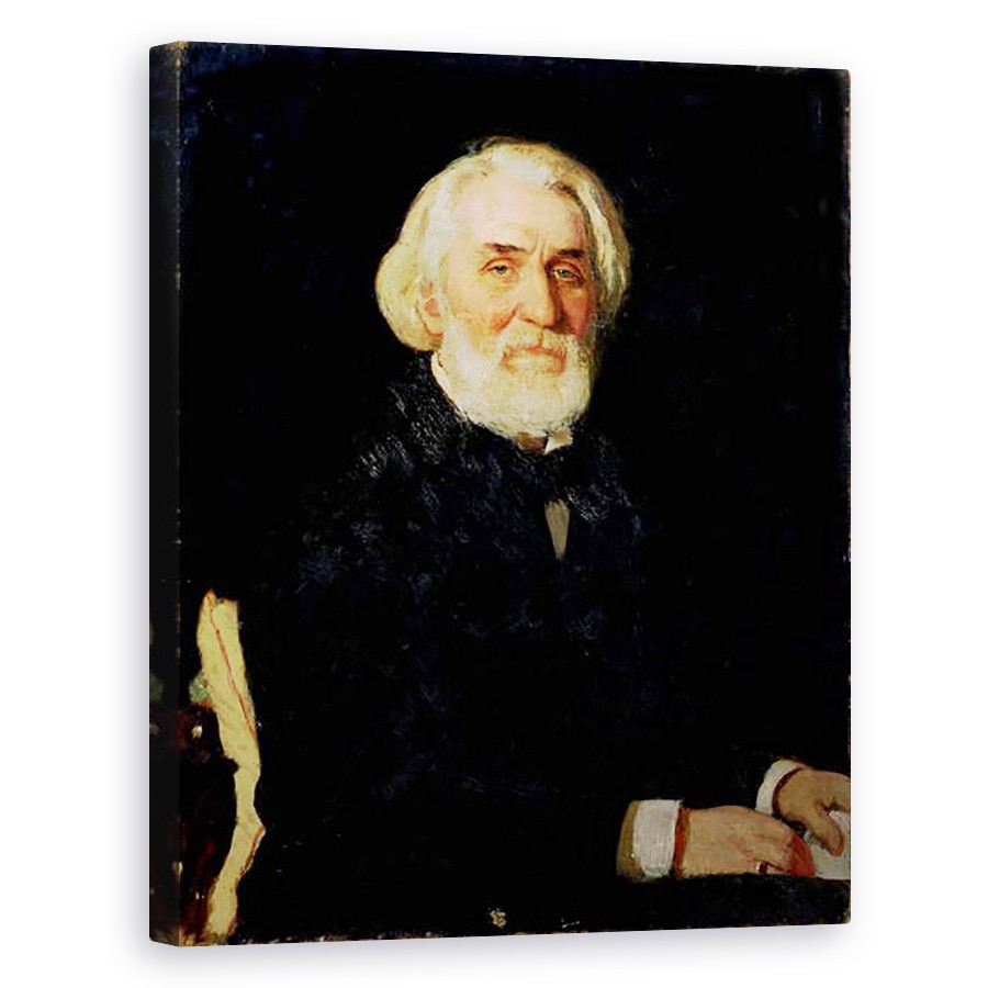 Tablou canvas - Ilya Efimovich Repin - Portretul lui Ivan S. Turgenev 1818-83, 80 x 100 cm