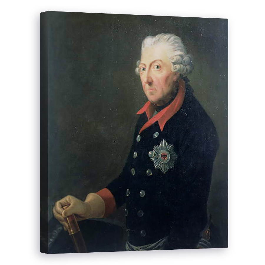 Tablou canvas - J.H.C. Franke - Friedrich cel Mare 1712-86 Purtand uniforma Regimentului 15 Infanterie, 80 x 100 cm