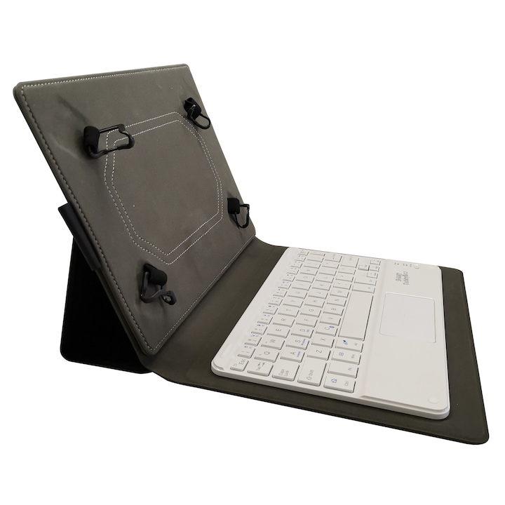 SMART TabbyBoo billentyűzet és billentyűzet tok, touchpad, 8-10,1 Bluetooth tabletekhez, fehér / fekete