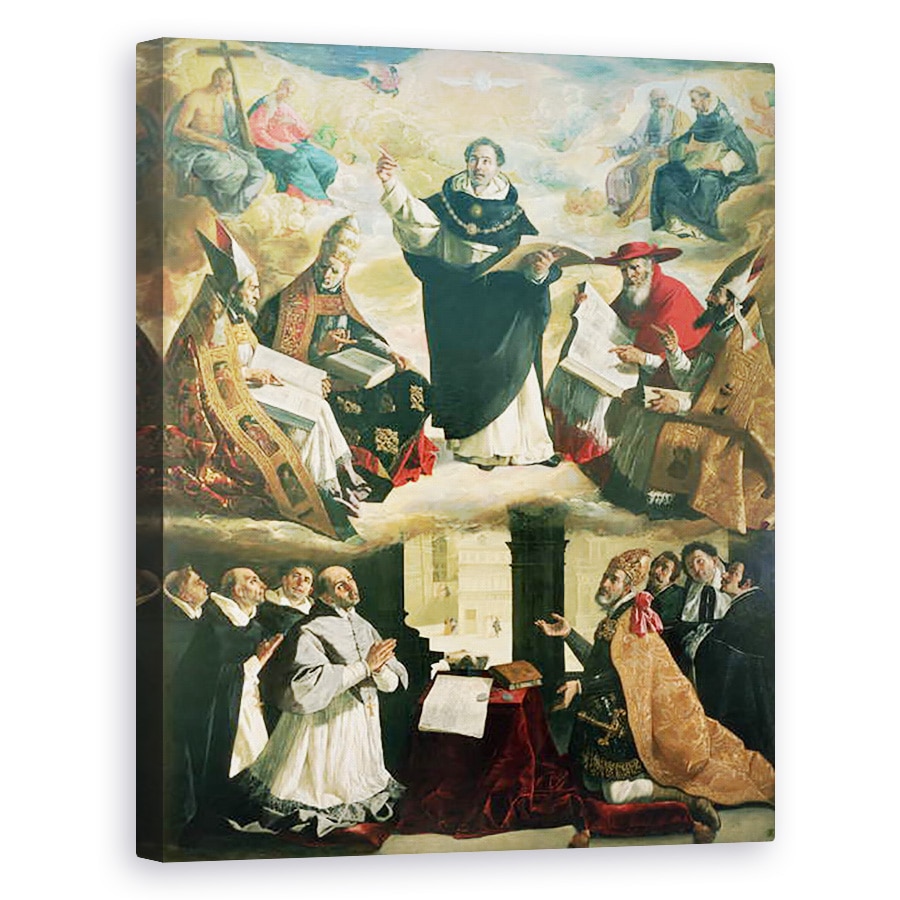 Tablou canvas - Francisco de Zurbaran - Apoteoza Sfantului Toma Aquinas, 40 x 50 cm