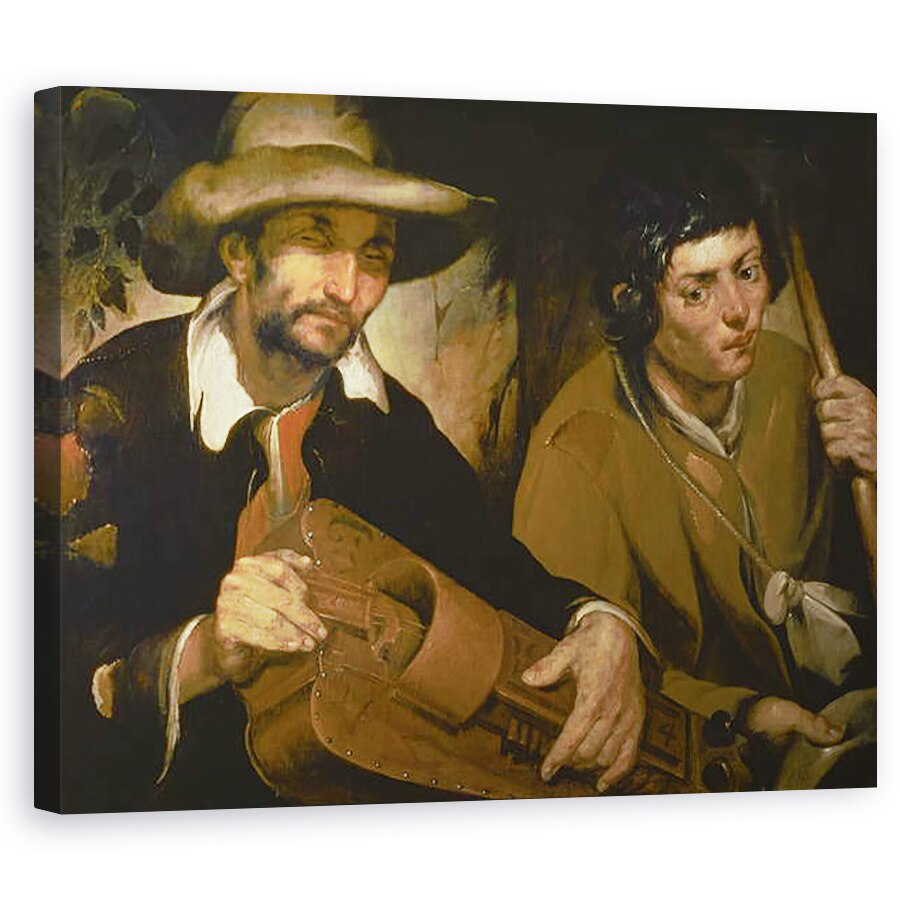 Tablou canvas - Francisco Herrera - Jucatorul orb Hurdy-Gurdy, 80 x 100 cm