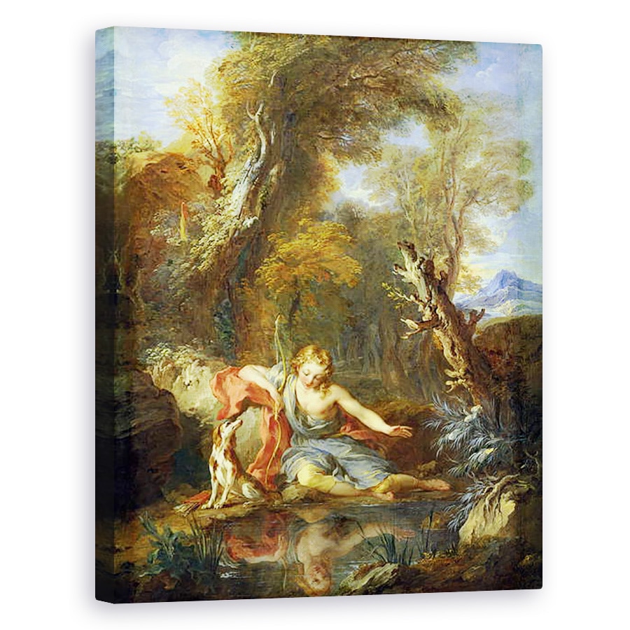 Tablou canvas - Francois Lemoyne - Narcis, 60 x 75 cm