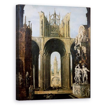 Tablou canvas - Francois de Nome - Arhitectura, 80 x 100 cm Tablou canvas - Francois de Nome - Arhitectura, 80 x 100 cm