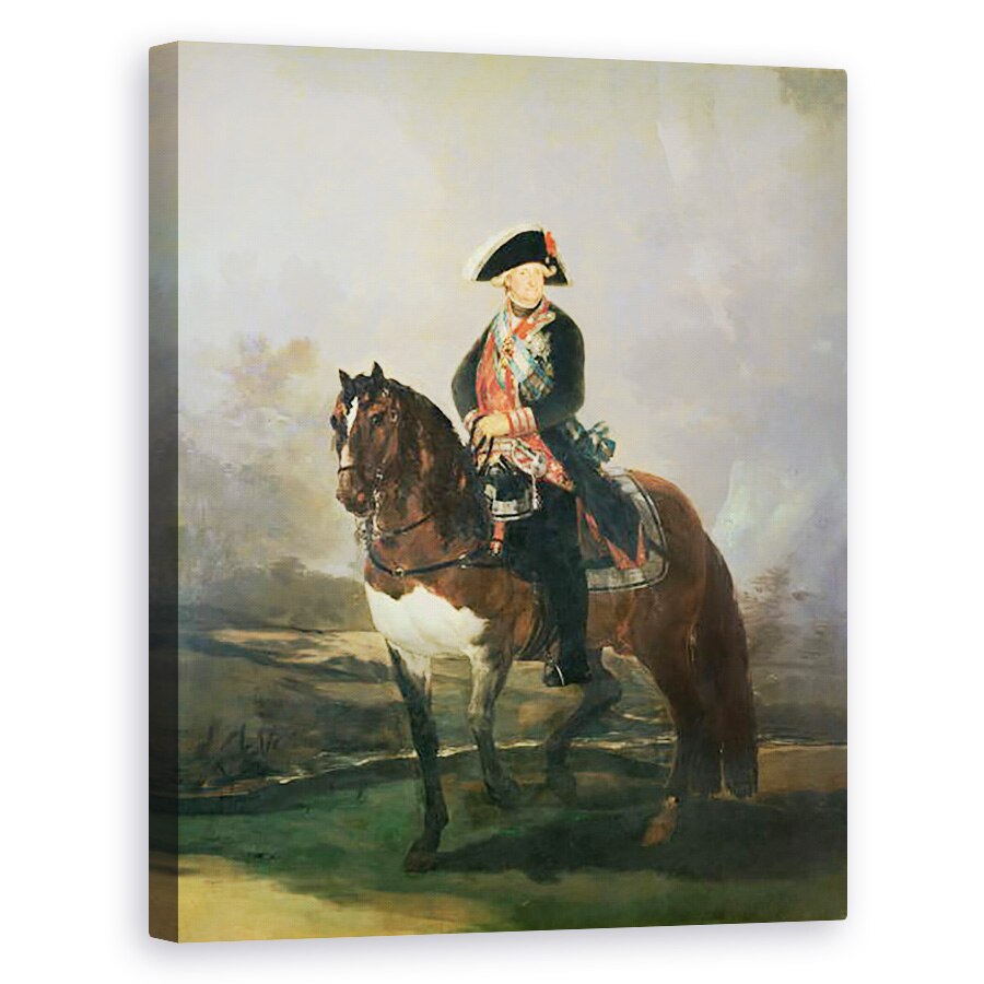 Tablou canvas - Francisco Jose de Goya y Lucientes - Portret ecvestru al Regelui Carlos IV, 80 x 100 cm