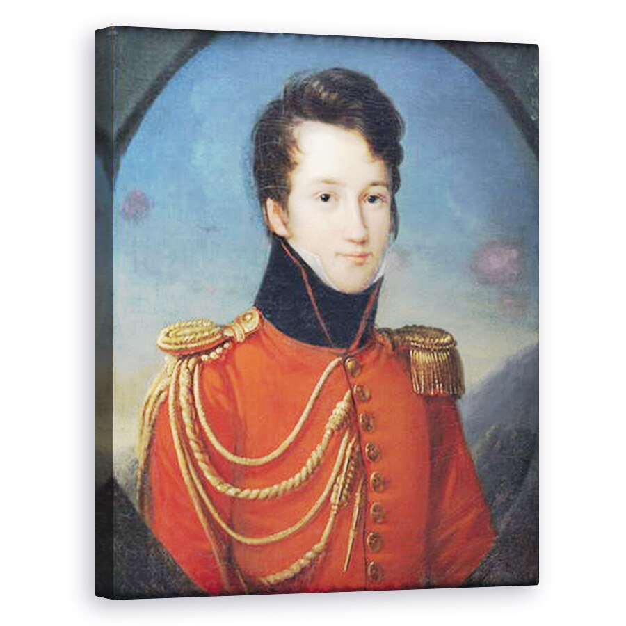 Tablou canvas - Francois Josephe Kinson - Portretul lui Alfred de Vigny 1797-1863, 40 x 50 cm