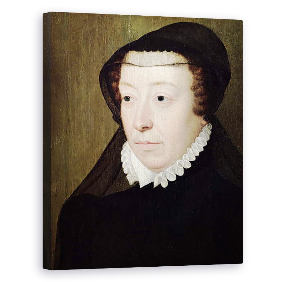 Tablou canvas - Francois Clouet - Portretul lui Catherine de Medici 1519-89 ulei pe panou, 80 x 100 cm