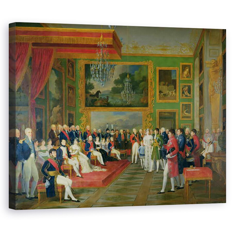 Tablou canvas - Francois Guillaume Menageot - Casatoria lui Eugene de Beauharnais 1781-1824 cu Amalie Auguste de Bavaria la München, 13 ianuarie 1806, 80 x 100 cm