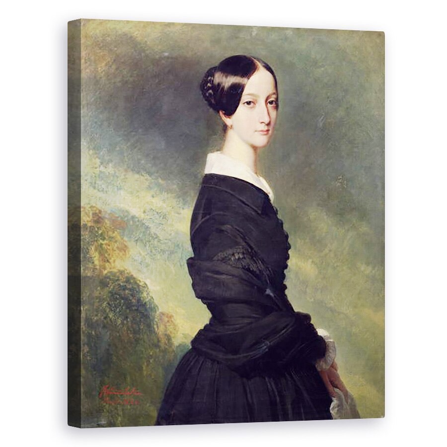 Tablou canvas - Franz Xaver Winterhalter - Portretul lui Francisca Caroline de Braganca 1824-98 1844, 80 x 100 cm