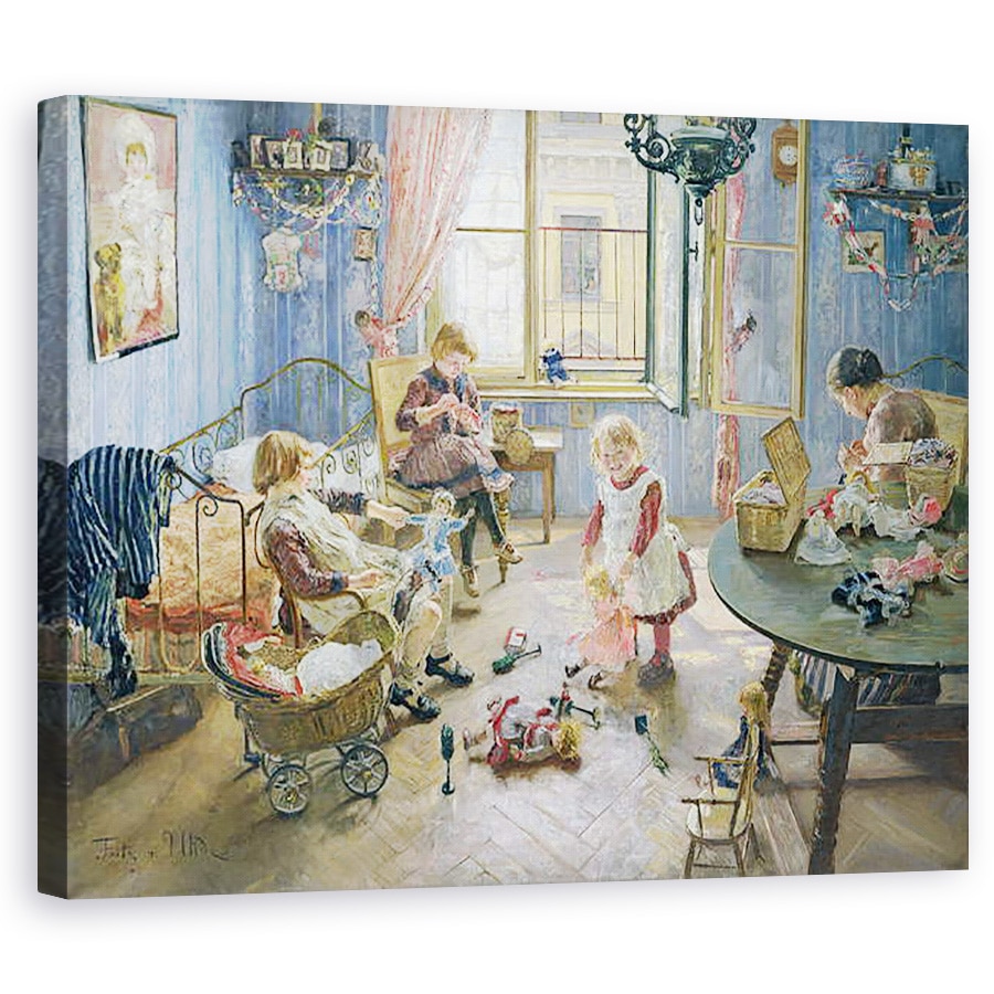 Tablou canvas - Fritz von Uhde - Pepiniera, 80 x 100 cm