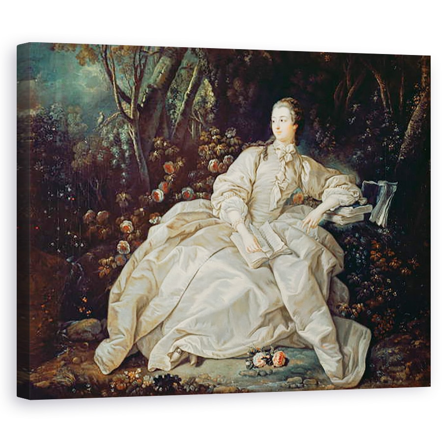 Tablou canvas - Francois Boucher - Madame de Pompadour 1721-64, 80 x 100 cm