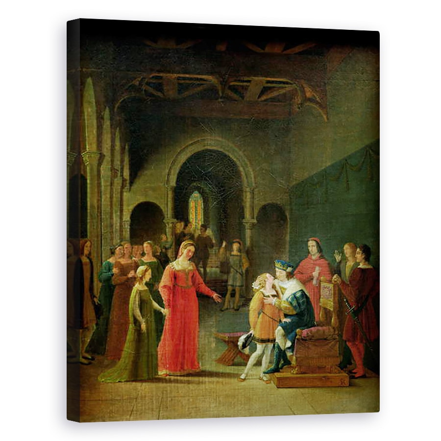 Tablou canvas - Francois Richard Fleury - Francois I 1494-1547 Prezentat lui Ludovic al XII-lea 1462-1515, 80 x 100 cm