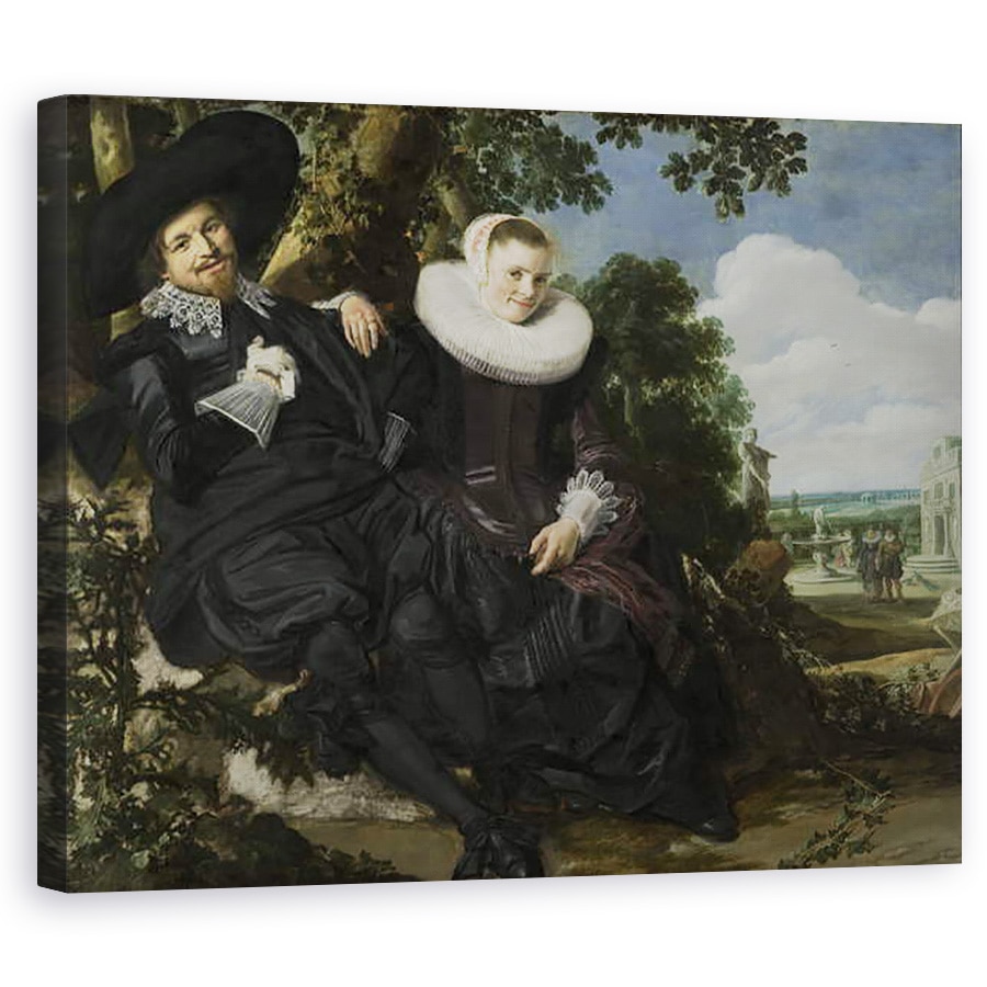 Tablou canvas - Frans Hals - Portretul lui Cuplu, Probabil Isaac Abrahamsz Massa si Beatrix van der Laen, 80 x 100 cm