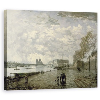 Tablou canvas - Frank Myers Boggs - Sena si Notre Dame, 80 x 100 cm Tablou canvas - Frank Myers Boggs - Sena si Notre Dame, 80 x 100 cm
