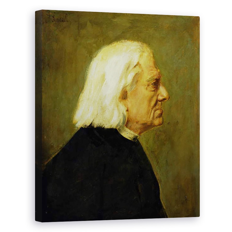 Tablou canvas - Franz Seraph von Lenbach - Compozitorul Franz Liszt 1811-86, 40 x 50 cm
