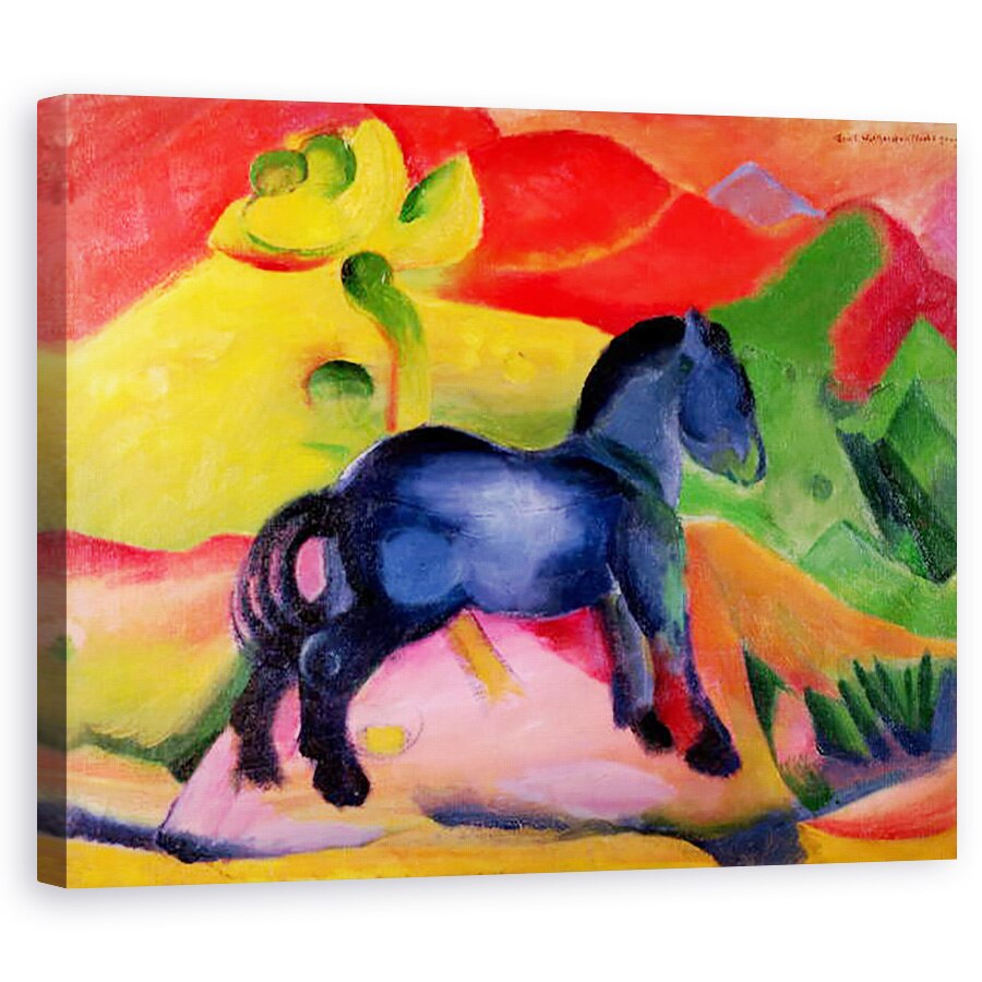 Tablou canvas - Franz Marc - Cal mic albastru, 40 x 50 cm