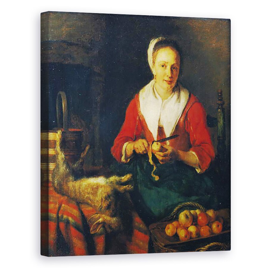 Tablou canvas - Gabriel Metsu - Peeler de mere, 40 x 50 cm