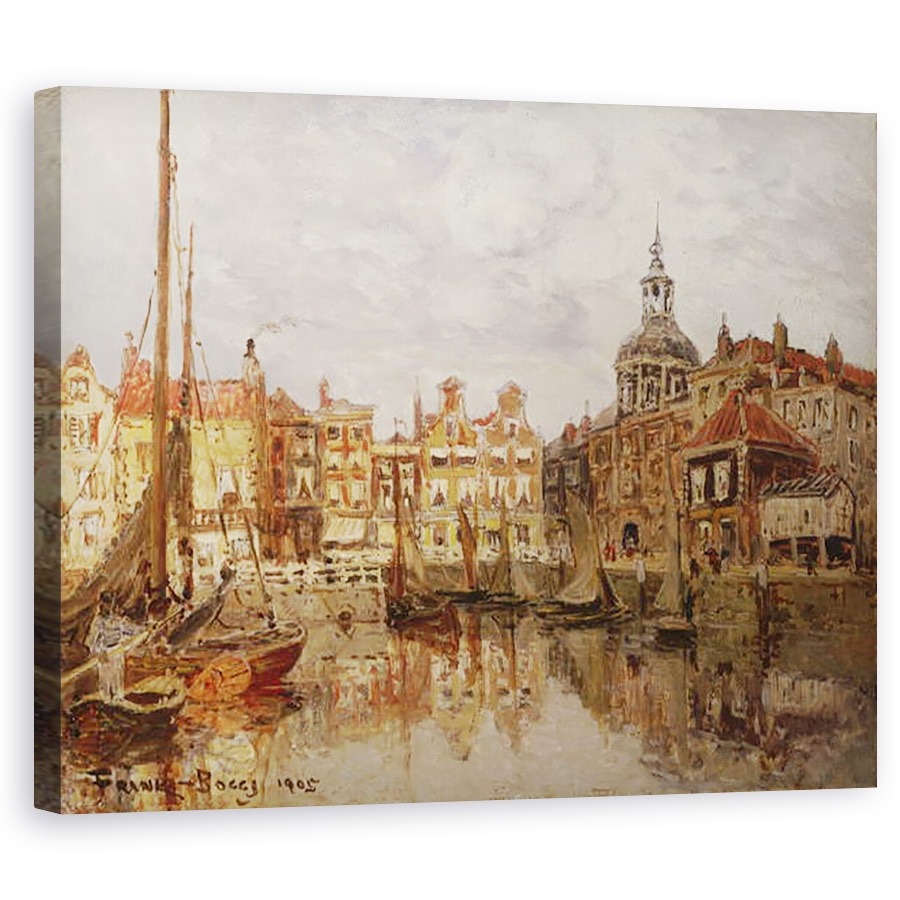 Tablou canvas - Frank Myers Boggs - Un port, 80 x 100 cm