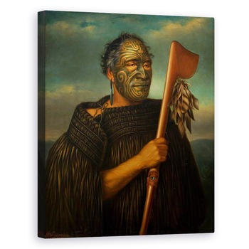 Tablou canvas - Gottfried Lindauer - Tamati Waka Nene, 40 x 50 cm Tablou canvas - Gottfried Lindauer - Tamati Waka Nene, 40 x 50 cm