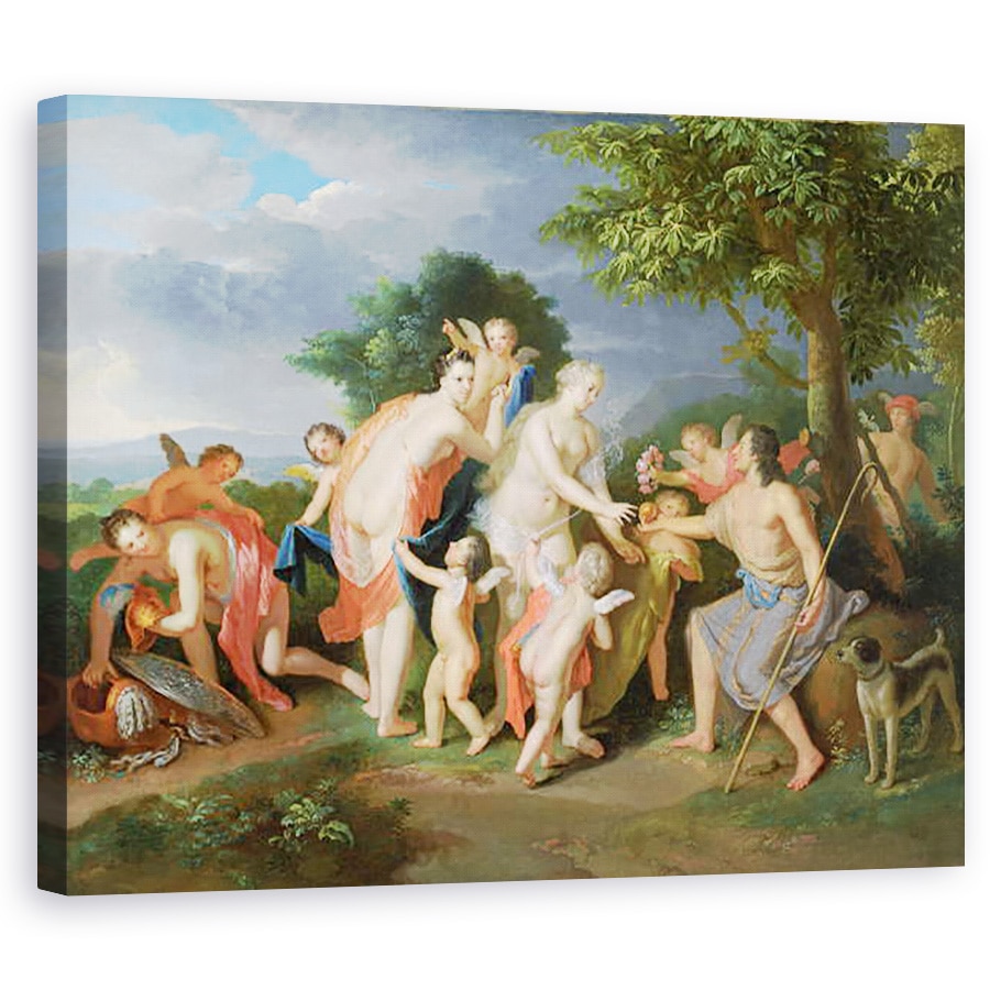 Tablou canvas - Gerard Hoet - Judecata de la Paris, 40 x 50 cm