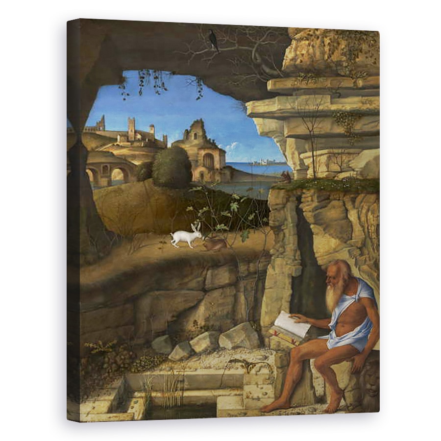 Tablou canvas - Giovanni Bellini - Sfantul Jerome Lectura, 40 x 50 cm