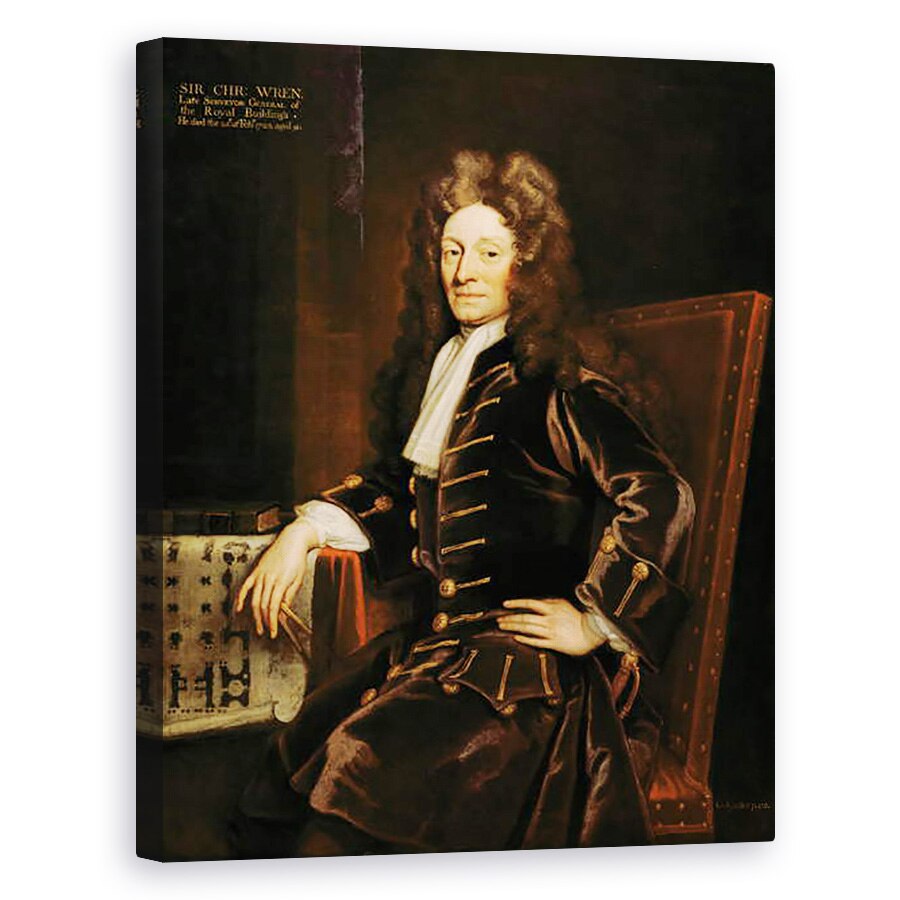 Tablou canvas - Godfrey Kneller - Portretul lui Sir Christopher Wren 1632-1723 1711, 60 x 75 cm