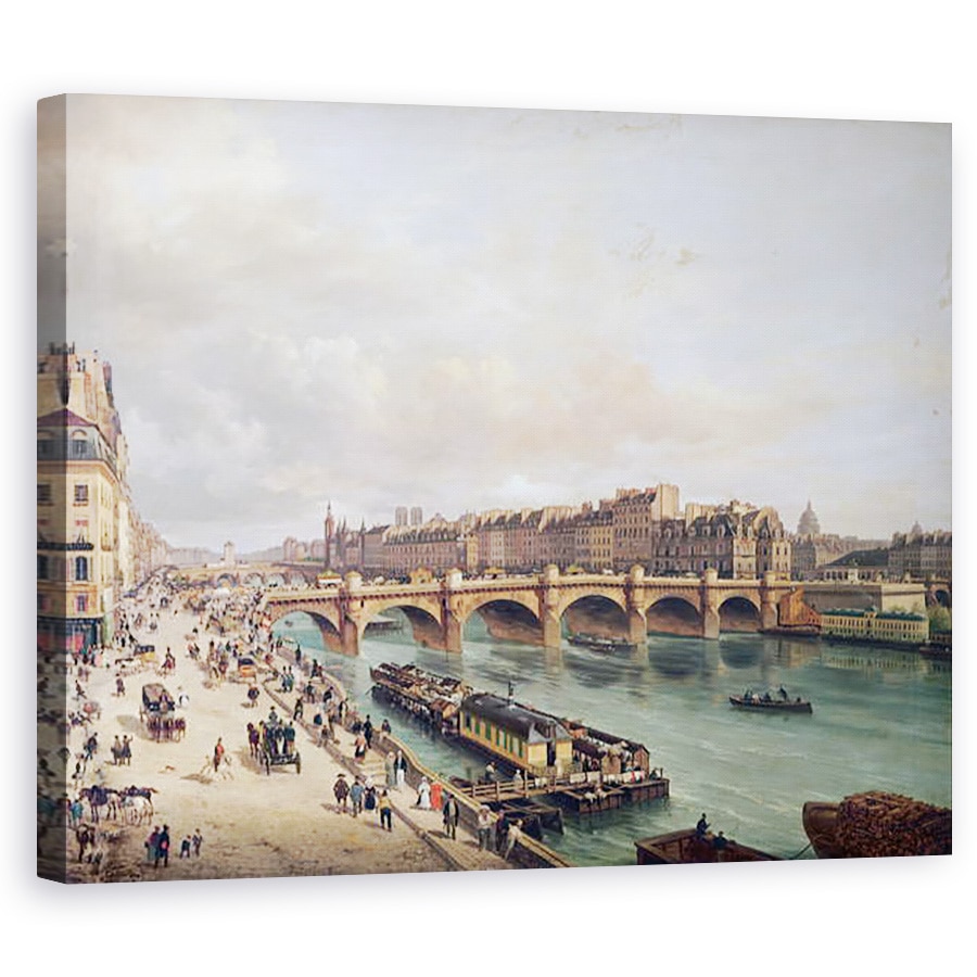 Tablou canvas - Giuseppe Canella - Vedere de Pont Neuf, 80 x 100 cm