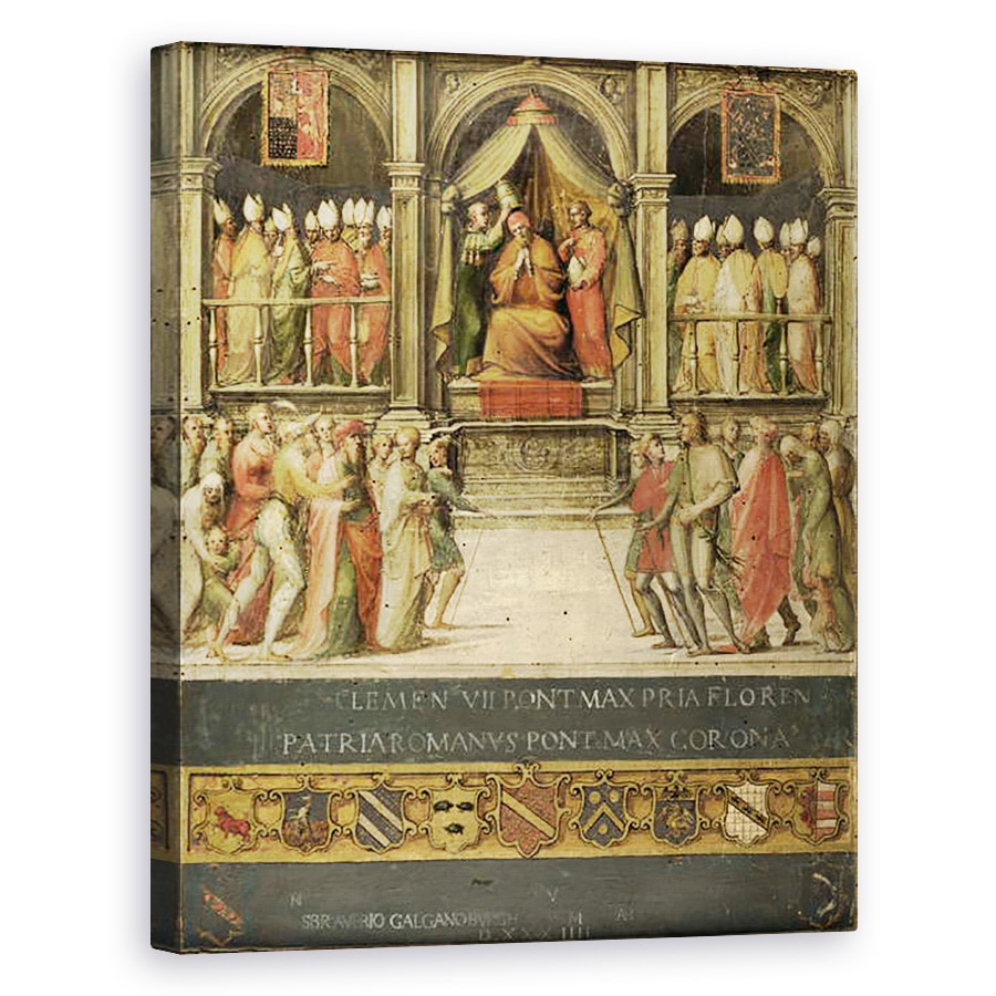 Tablou canvas - Giovanni di Lorenzo Cini - incoronarea Papei Paul al II-lea 1417-71 1534, 60 x 75 cm