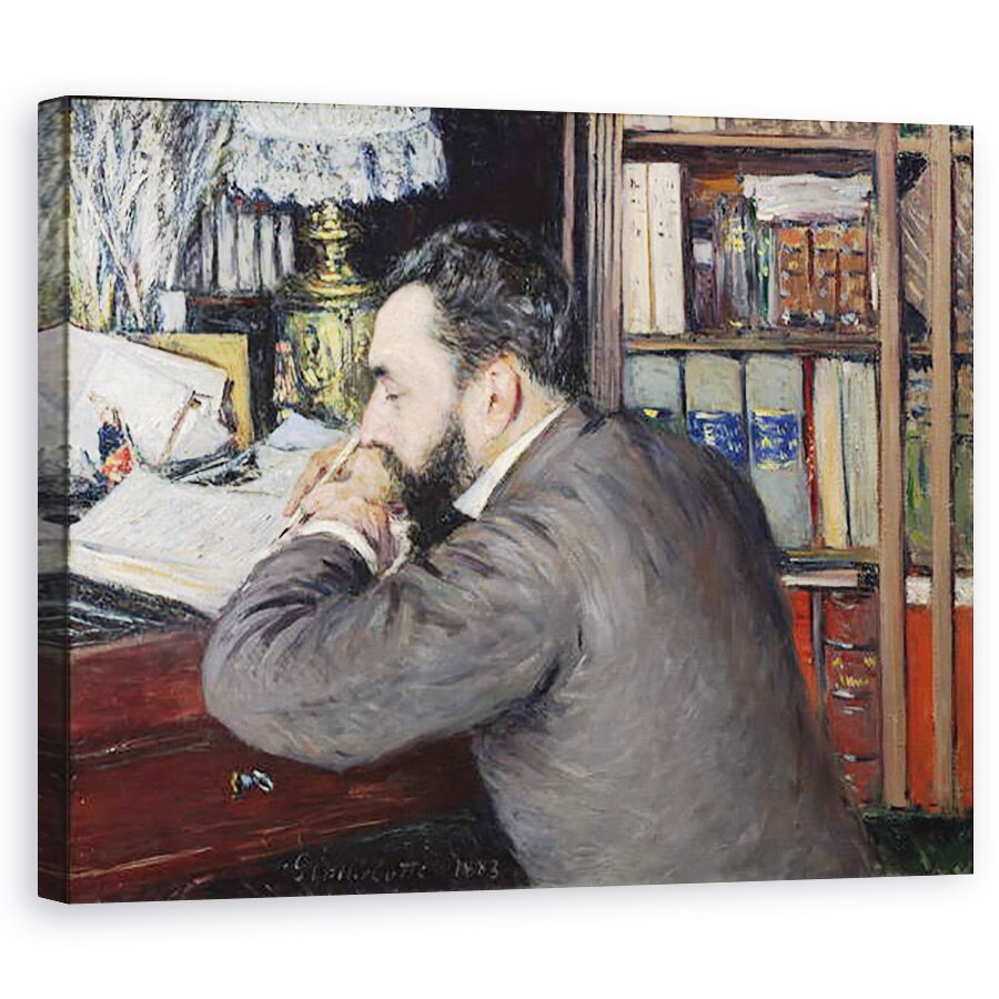 Tablou canvas - Gustave Caillebotte - Portretul lui Henri Cordier 1849-1929, profesor la scoala de Limbi Orientale, 80 x 100 cm